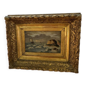 Huile sur panneau marine