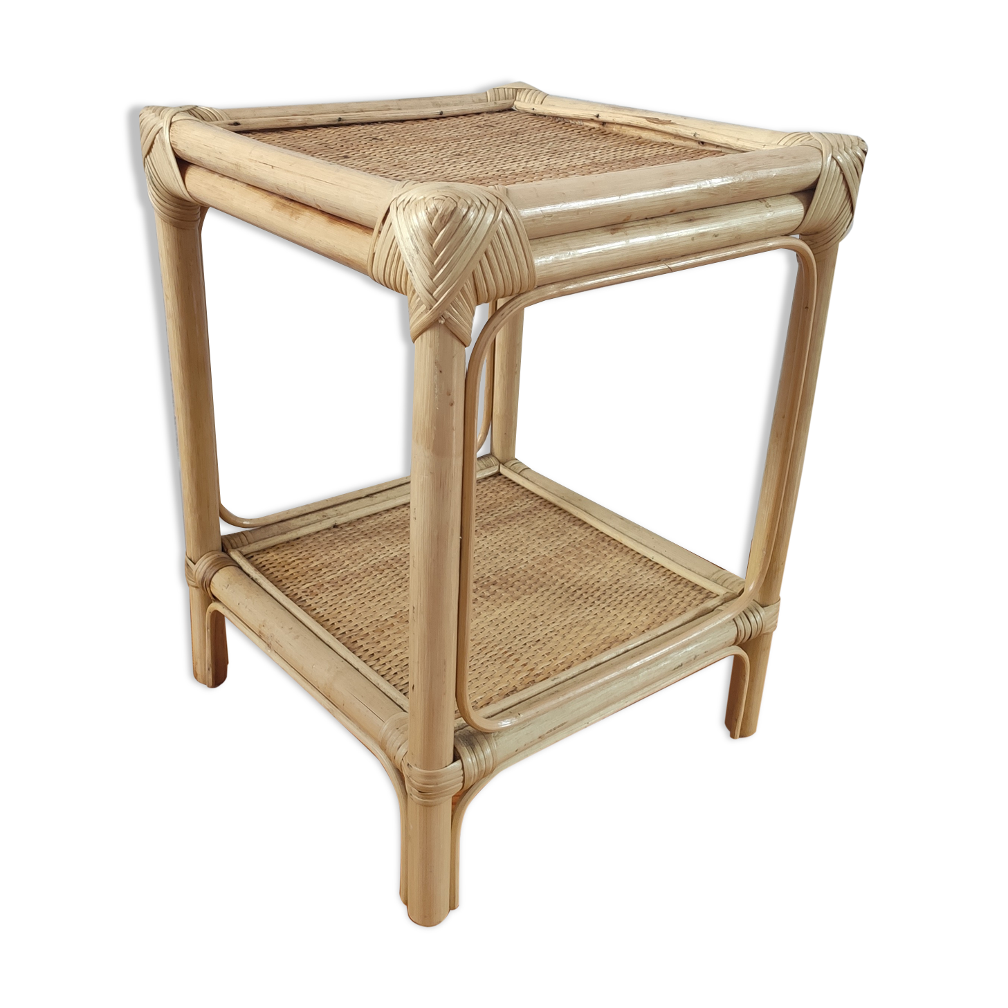 Rattan nightstand