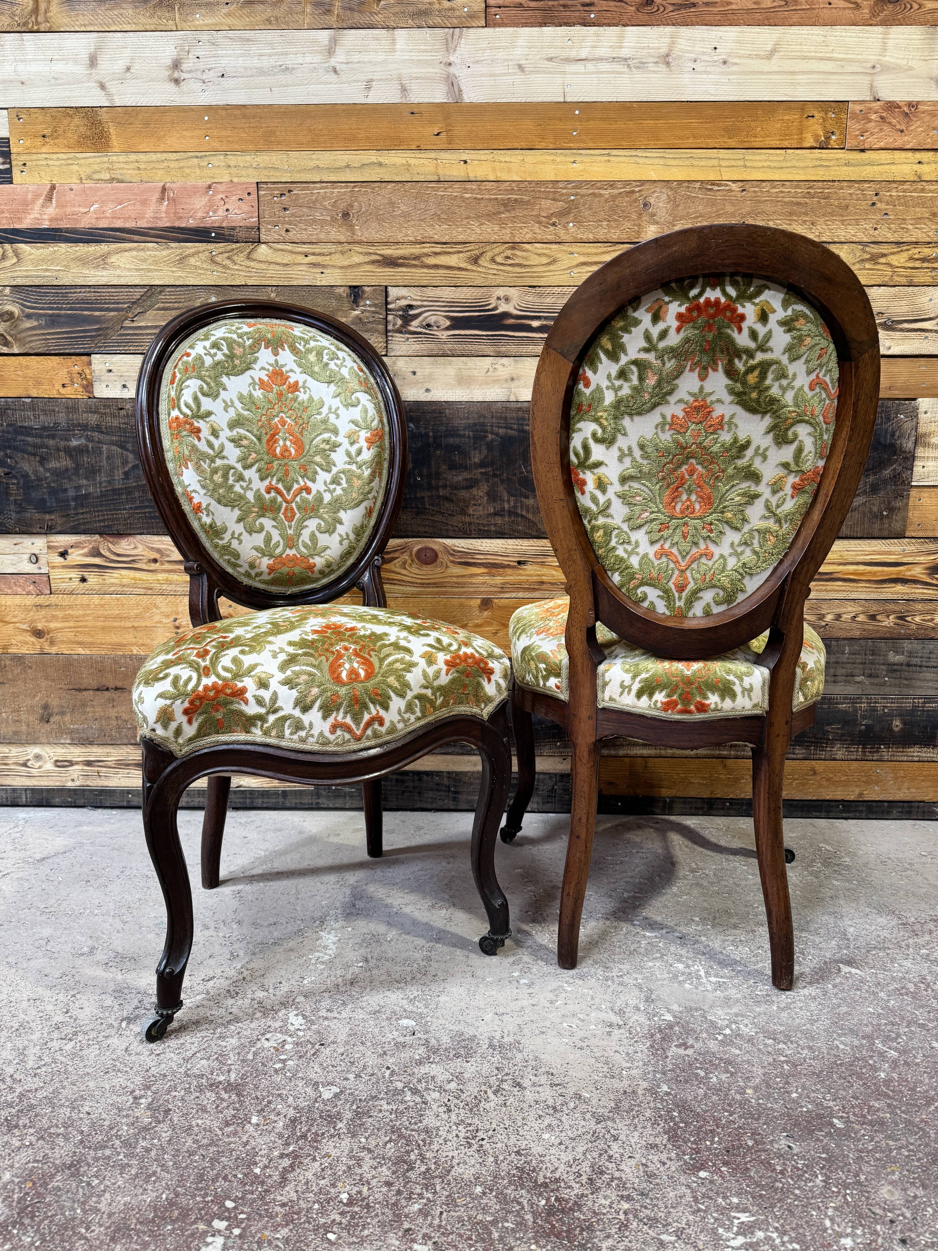 Pair of antique chairs in Louis Philippe style.