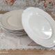 Lot de 6 assiettes plates en grès émaillé beige IKEA marli échancré