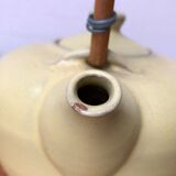 Mid-century ceramic teapot with bamboo handle, 1960s.