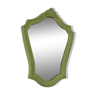 Miroir coquille vert pomme