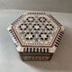 Vintage mother-of-pearl and wood jewelry box