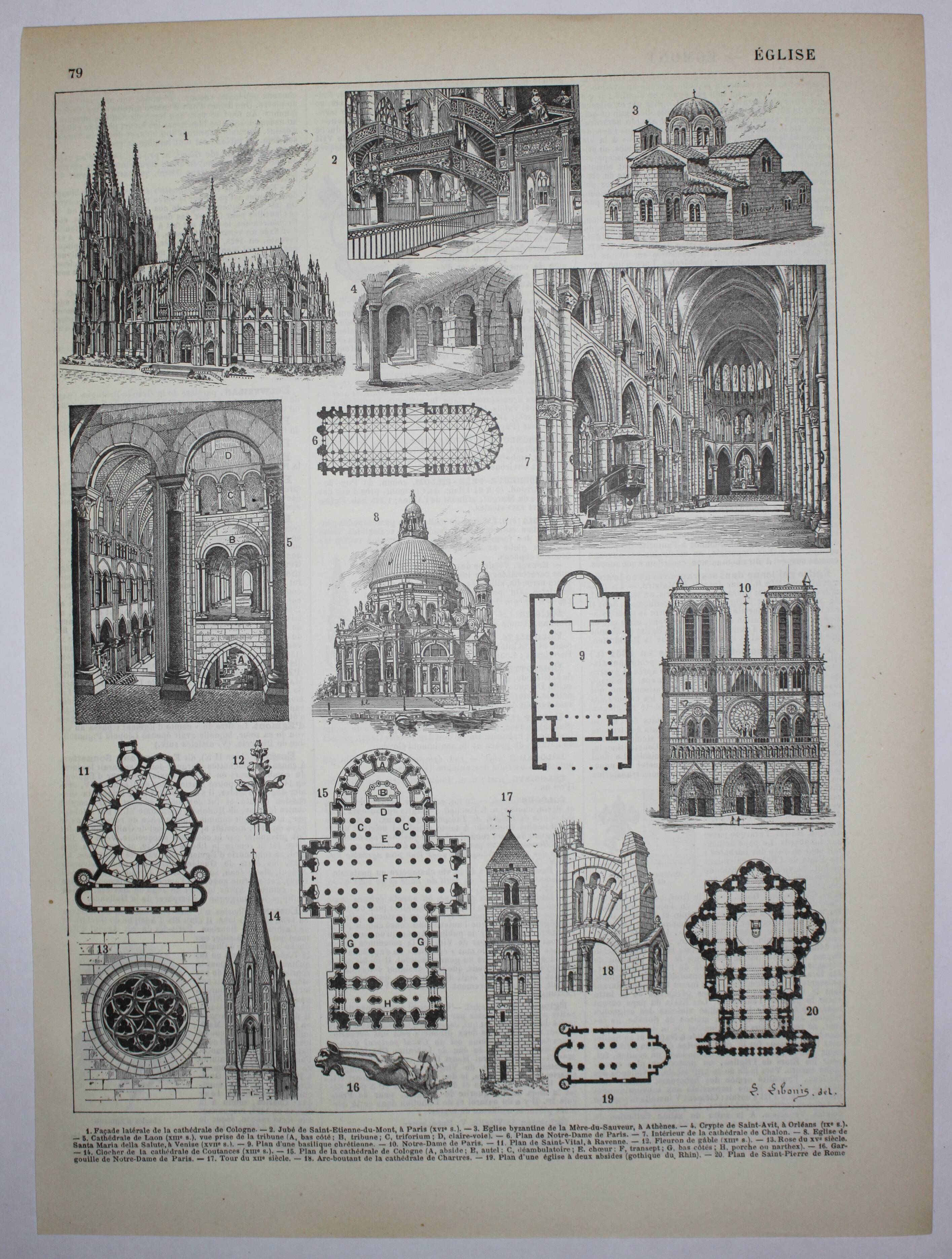 Engraving • Church, cathedral, religious • Original lithograph from 1898