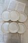 6 half porcelain Lunéville earthenware dessert plates with gold edging