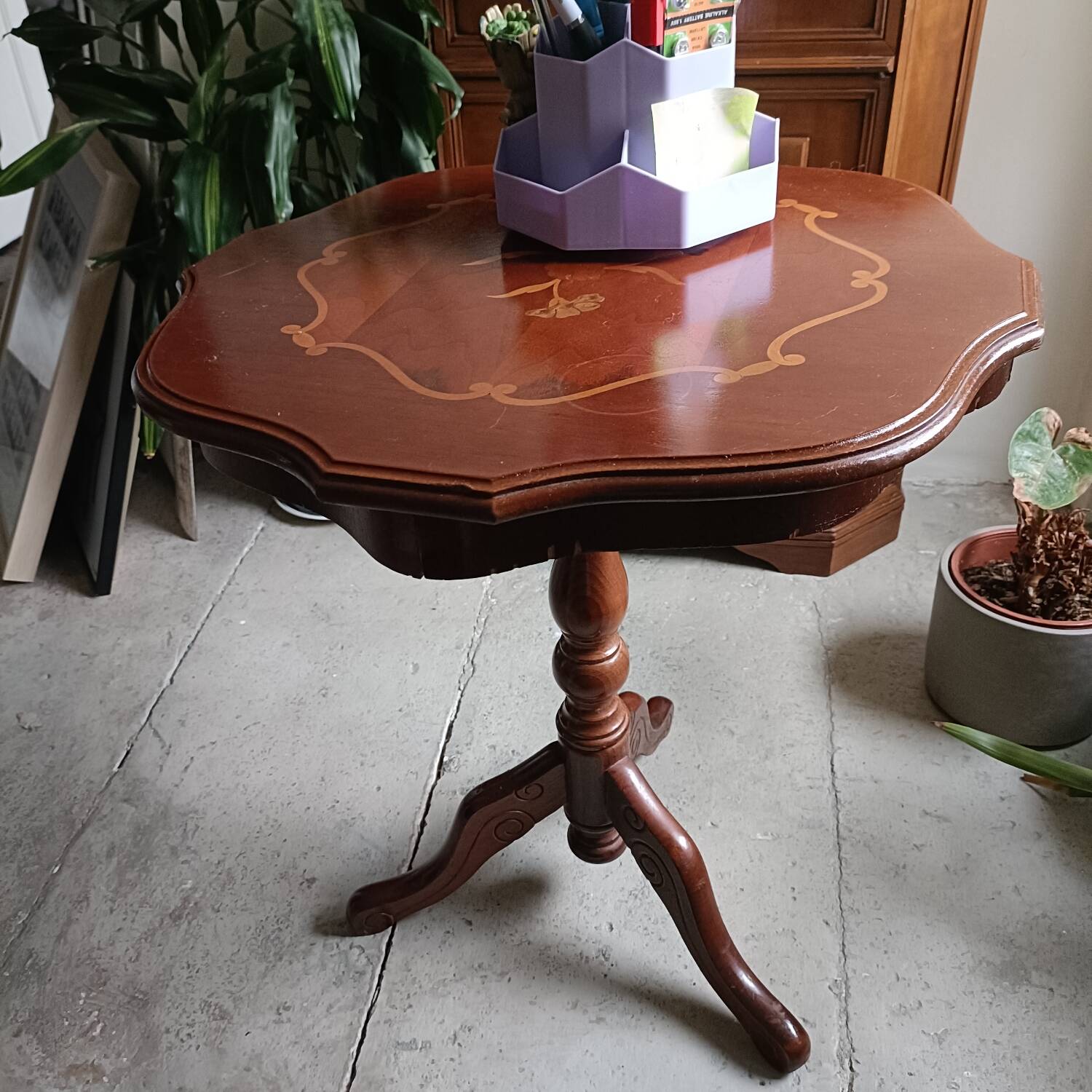Vintage tripod table.