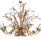 Chandelier sheaf of wheat 10 fires by Hans Kogl