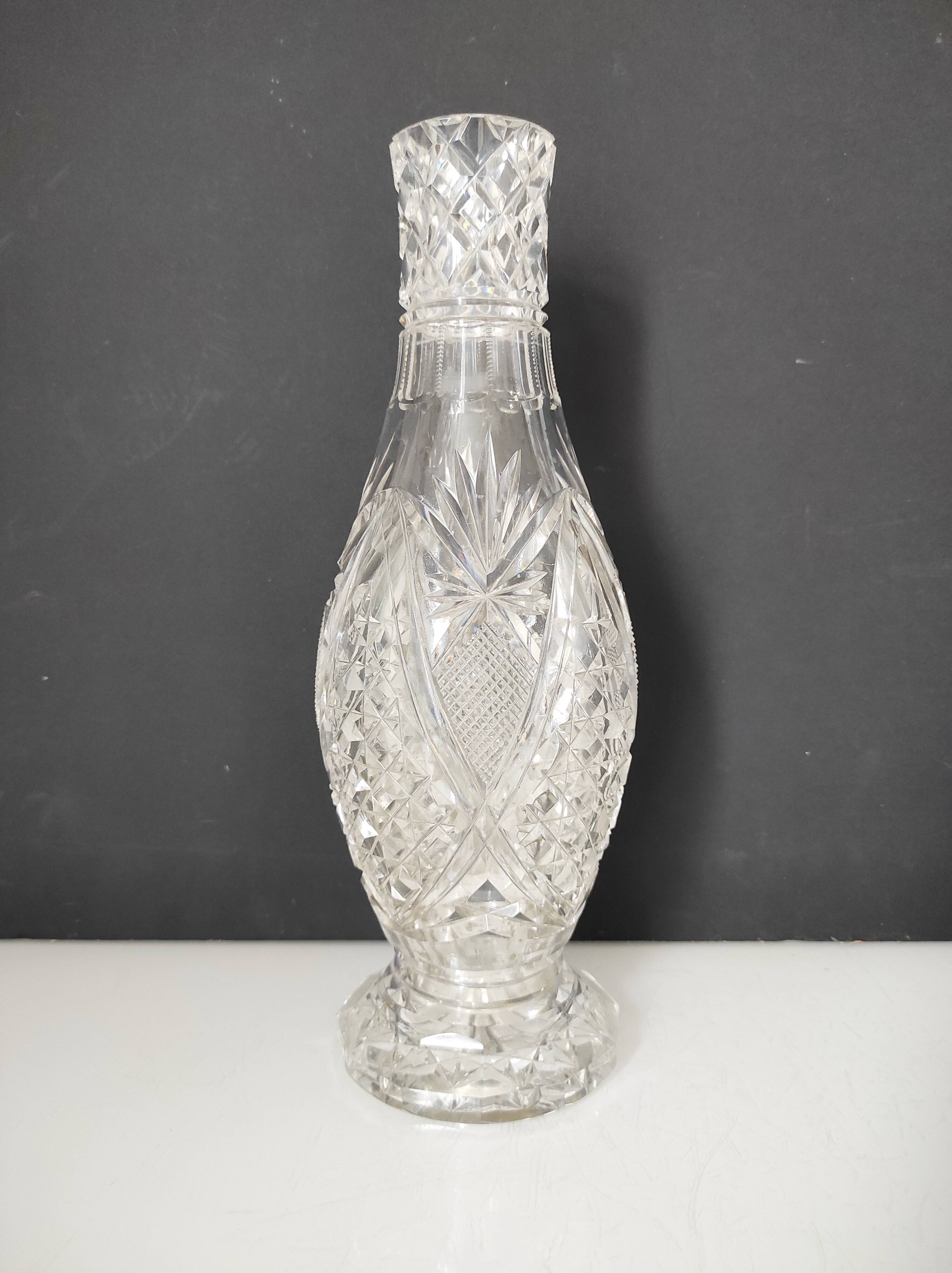 Cut crystal vase