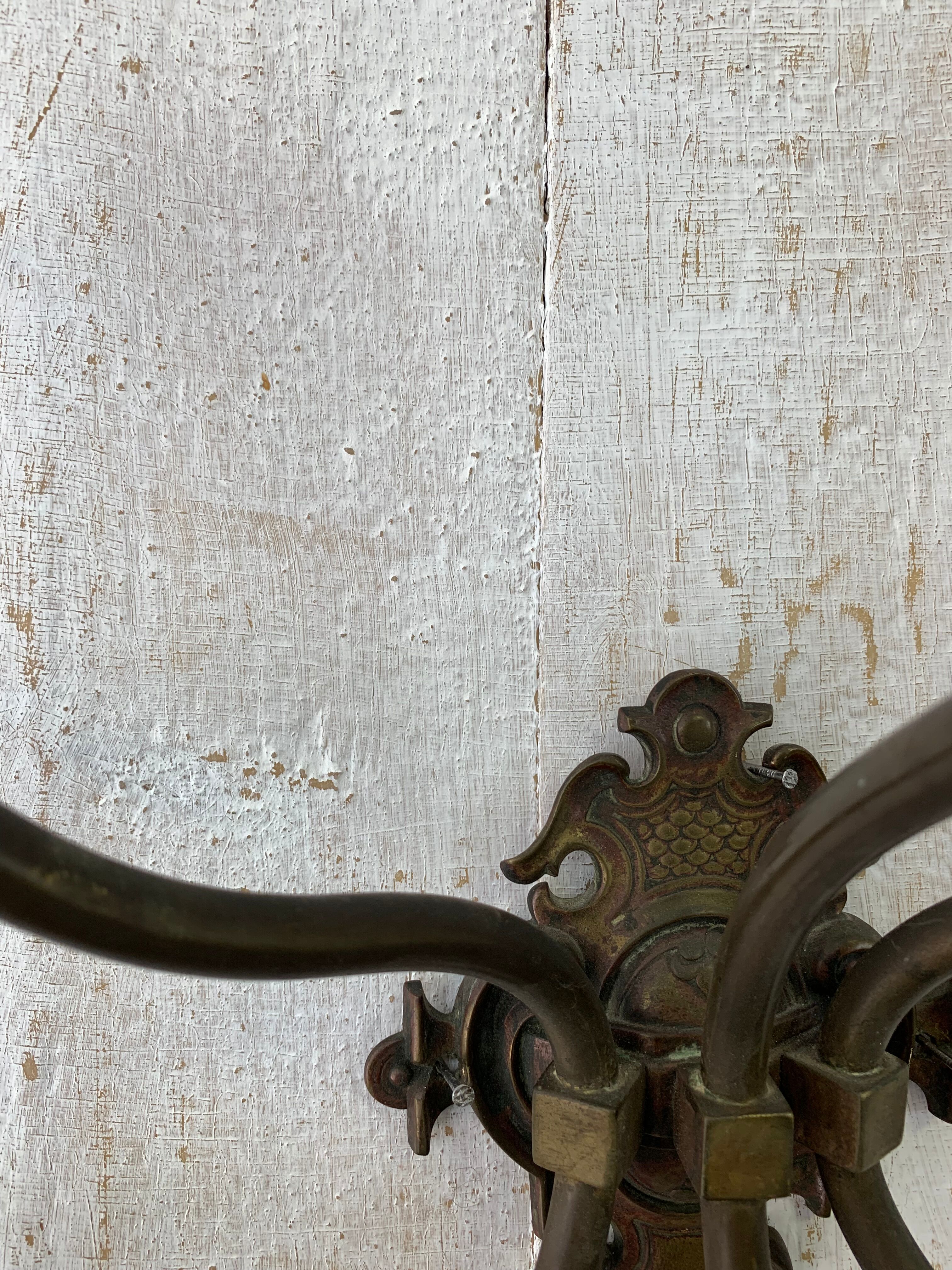 Brass wall coat rack