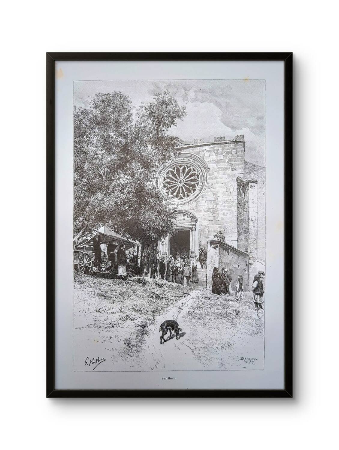 Printed in 1891, Santuario di San Mauro, Sardinia.