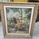 B Franco: Oil on panel, depicting a lively market scene.