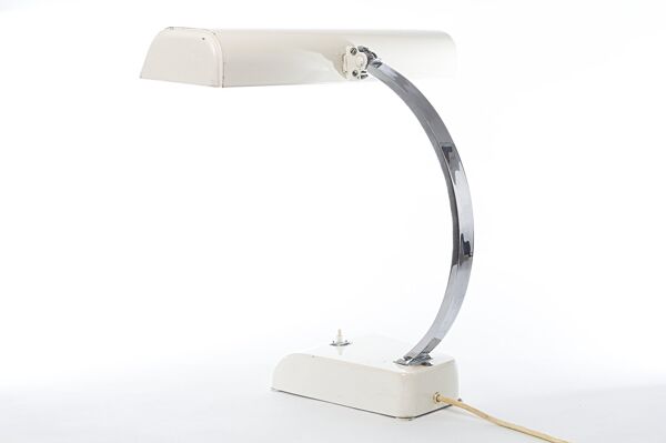 Lampe de bureau Kaiser Idell en ivoire blanc