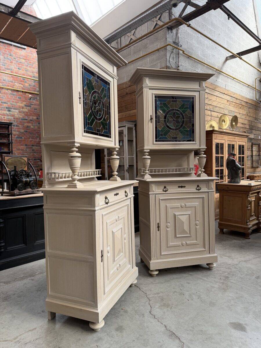 Pair of two-body buffets in solid oak from the early 20th century.