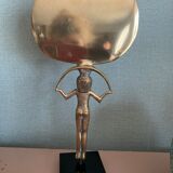 Bronze Egyptian Mirror   14x27cm