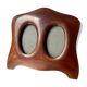 Antique  art nouveau mahogany double frame wood measurements 20 cm x 18 openings 8 cm x 5 cm