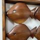 Old teak frame "fish" Scandinavian design of the 60s vintage decoration