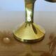 Modernist brass candle holder from the 70s