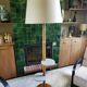 Art deco wooden floor lamp