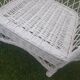 Rattan armchairs, white lacquered