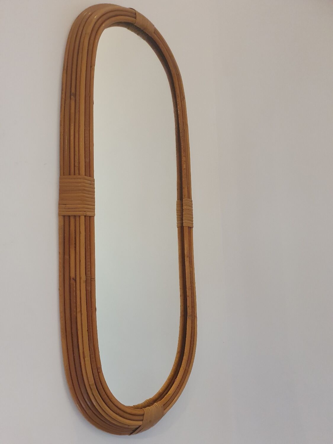 Vintage rattan mirror