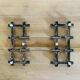 Silver metal table mat imitating bamboo
