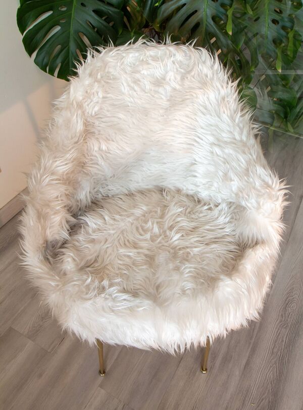 Fauteuil moumoute Blanc ivoire, 1970
