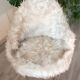 Ivory white fur armchair, 1970