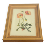 Cadre fleurs sur tissu