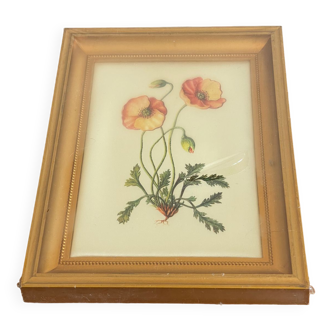 Frame flower on fabric