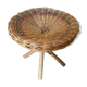 Wicker stool crossed feet