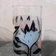 Verres à jus vintage décor floral