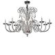 Impressive Venetian “Curls” Chandelier in Clear Murano Glass with Elegant S