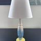 Yellow and blue ceramic lamp