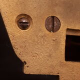 Pair sconces metal dore décor stars Lunel vintage 1950