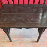 Table-console haute ancienne laquée noire 19ème siècle, était utilisée comme table lecture