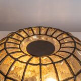 Ceiling lights in iron and clear glass by Limburg, Germany, 1960s.