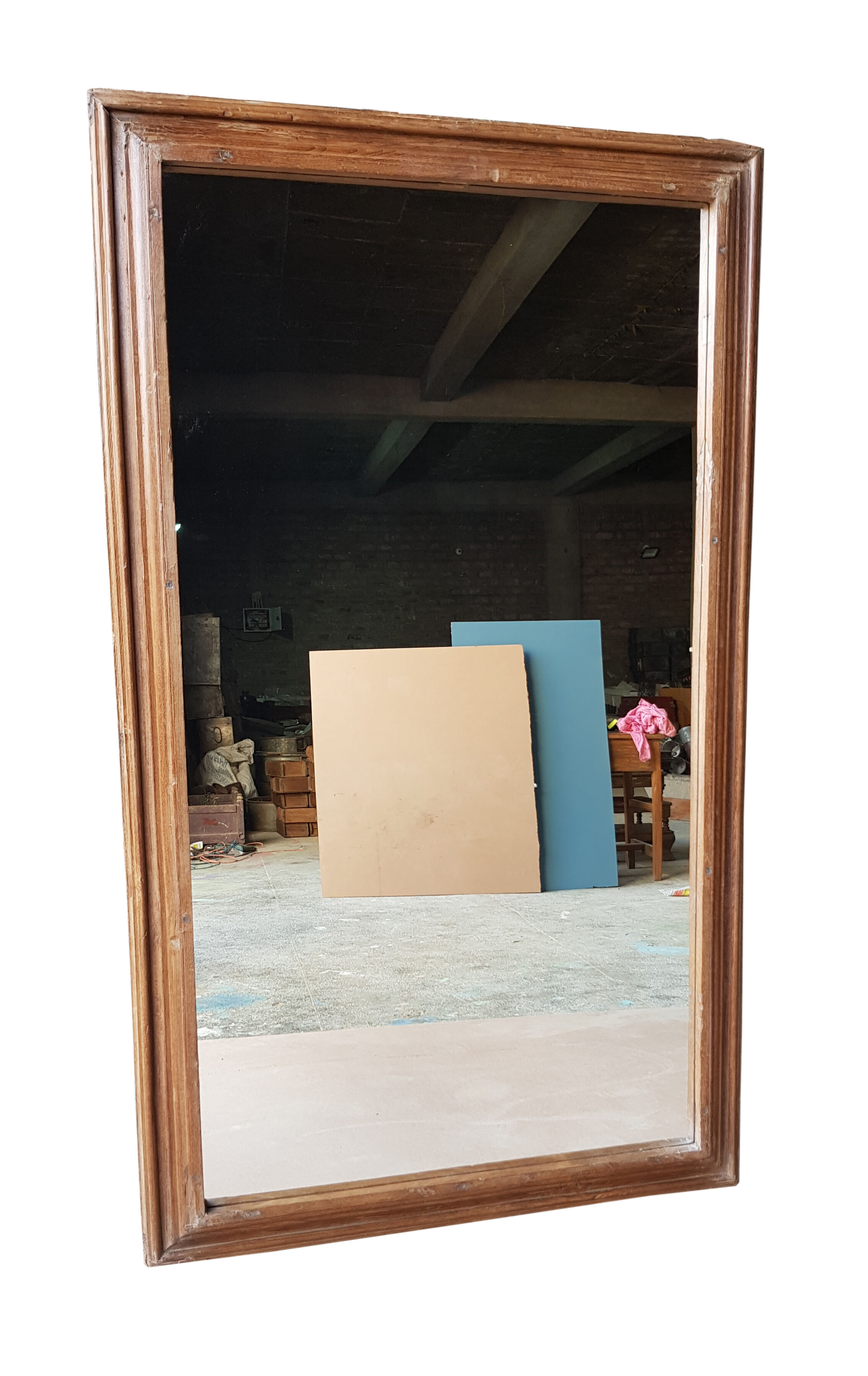 Ancient Burmese teak mirror