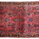 Handmade antique Persian Sarouk rug 112cm x 164cm 1920s - 1B748
