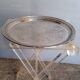 Silver metal tray 35 cm early 20th round