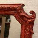 Napoleon III style mirror in wood and patinated stucco XX century