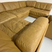 Large modular corner sofa De Sede DS-76, 6 vintage leather modules