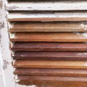 Pair of tropical wood shutters