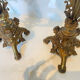 Pair of church candelabra - 19th century - in bronze and brass, 5 lights / c