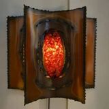 Applique murale Accolay en cuivre et résine 1950’s