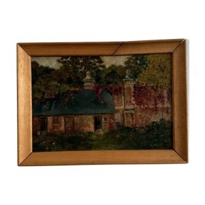 Huile sur toile représentant - une