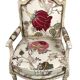 Louis XVI style armchair in white lacquered wood, 19th century