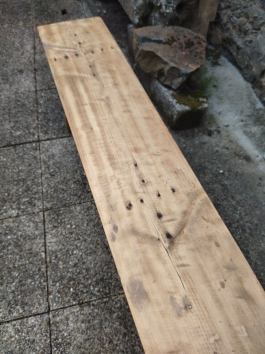 Beech farm bench