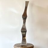 XXL “totem” vase / cast aluminum – 1980s