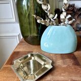 Old ashtray, pocket tray, in brass
