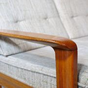 Vintage Scandinavian three-seater teak sofa, 1970s